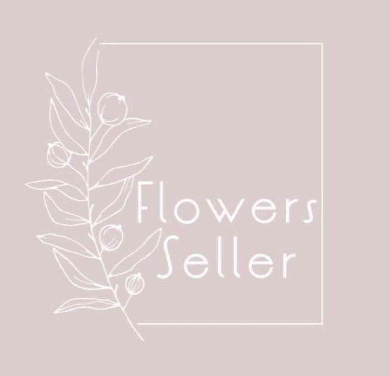 Flowers Seller official blush-and-white logo